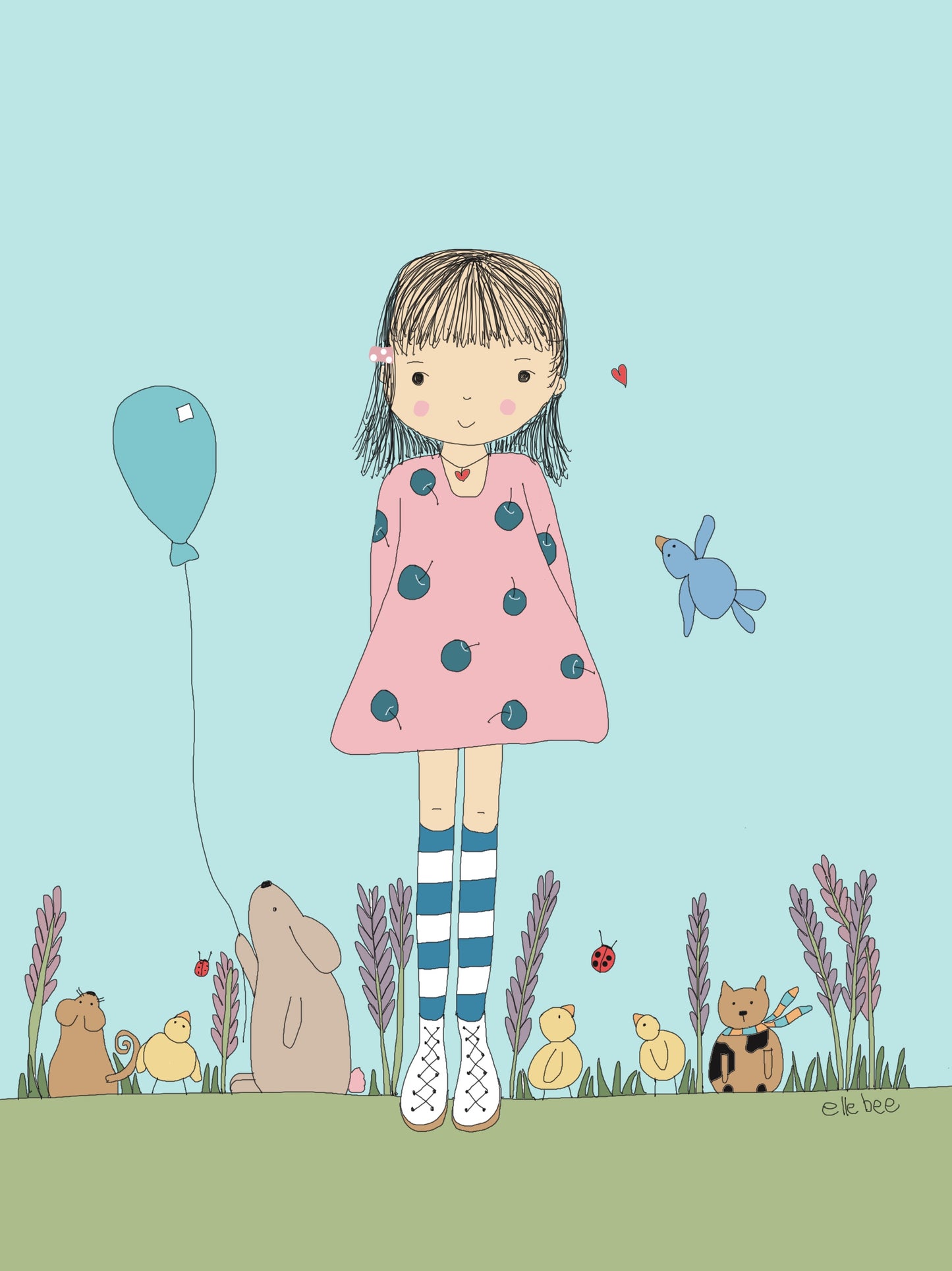 Greeting card "Blueberry top"