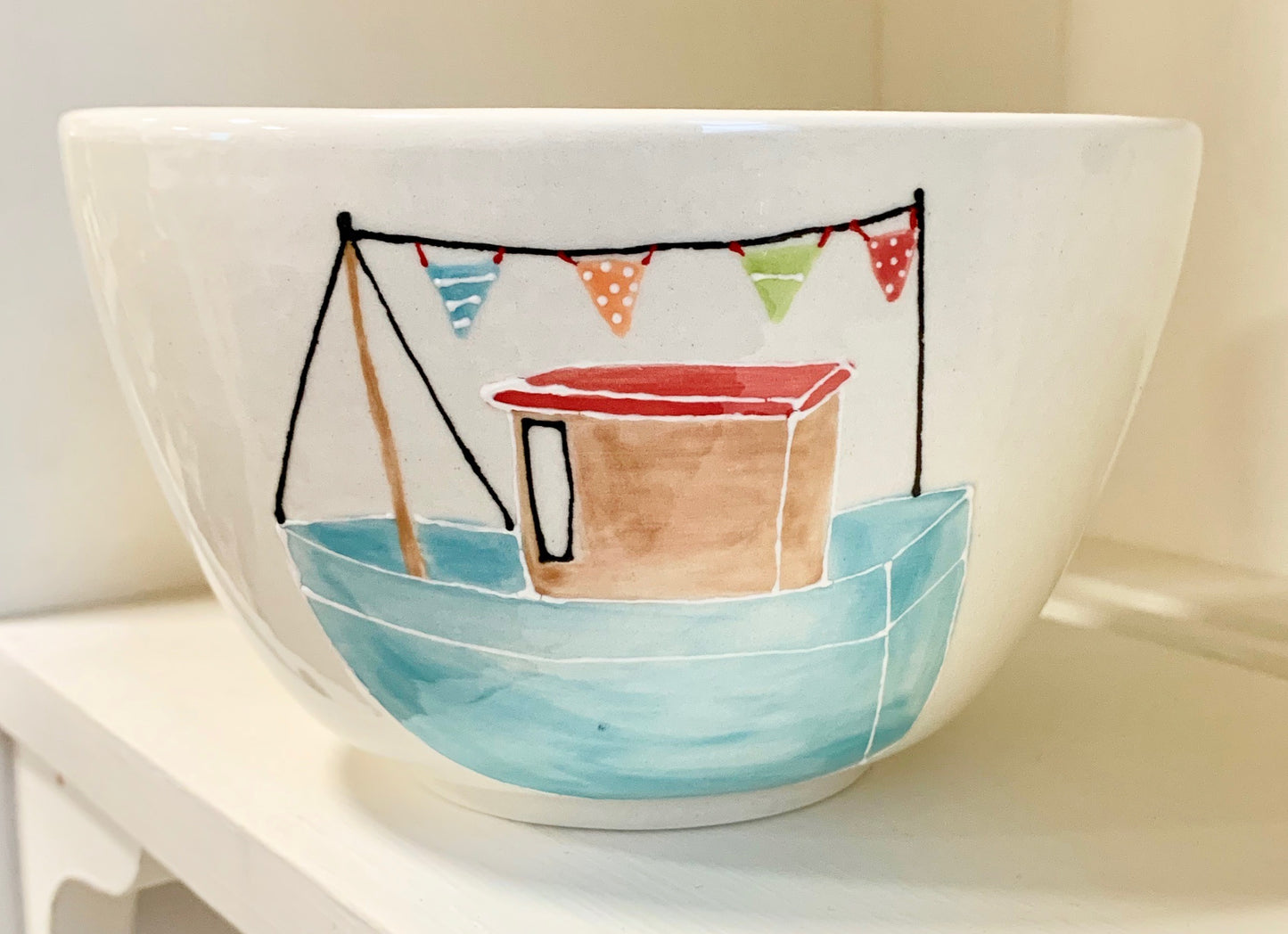 Extra large cereal bowl "Tugboat"