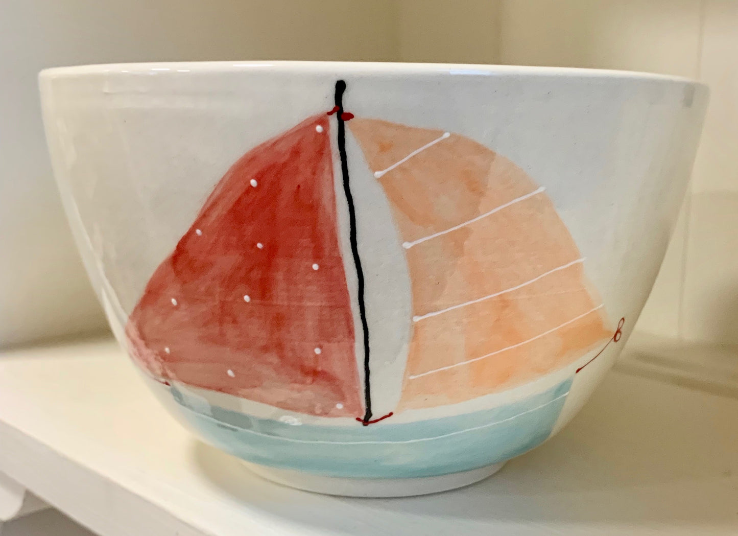 Extra large "Sailboat" cereal bowl