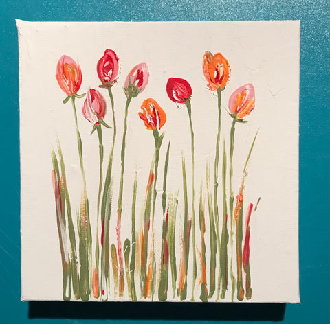 “Spring Buds” Acrylic on canvas