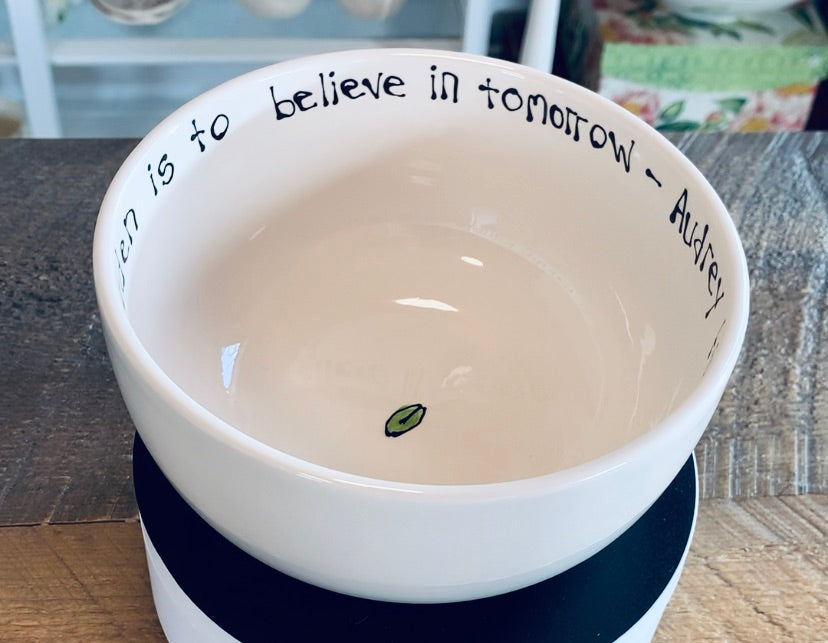 Cereal bowl "Garden quote - Audrey Hepburn"