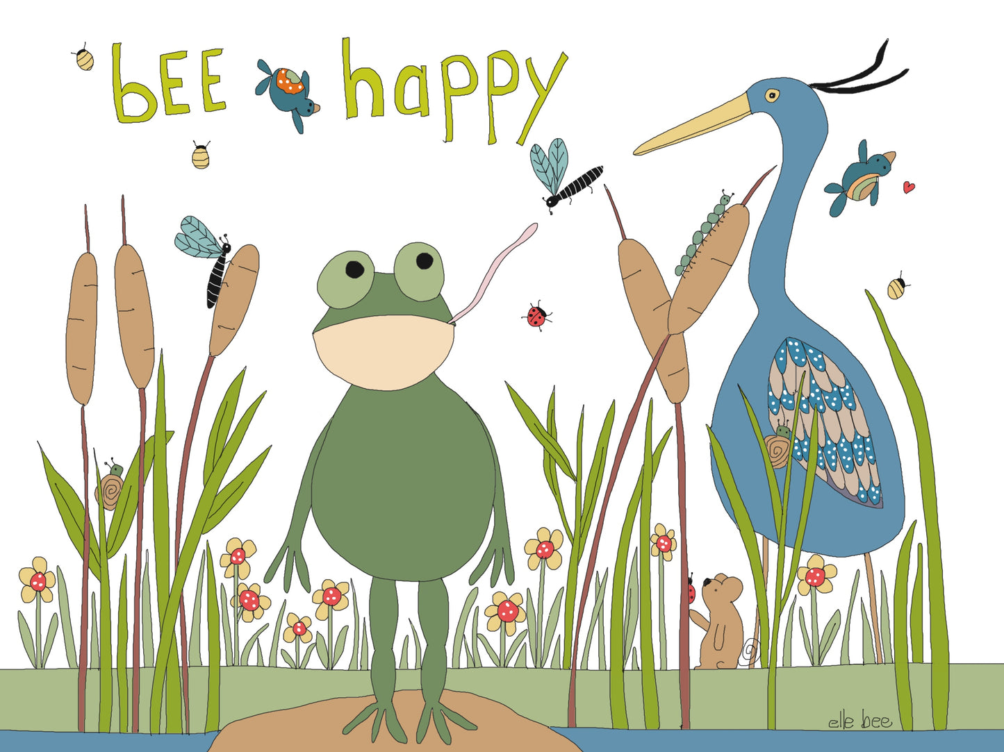 Greeting card "Bee happy"