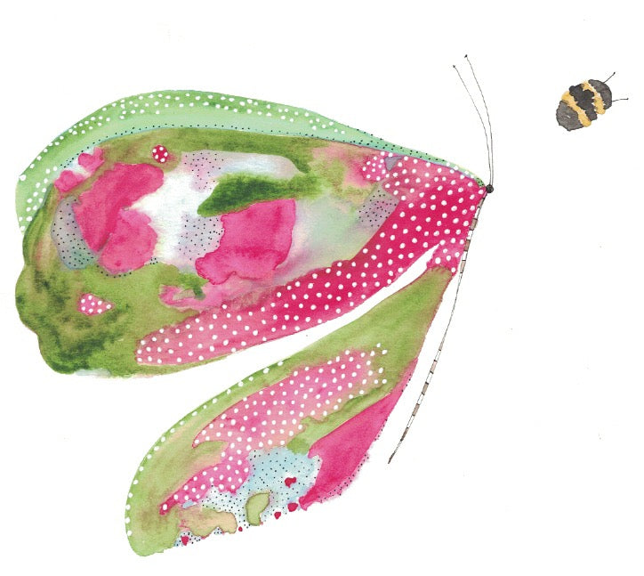 Greeting card "Butterfly moving forward"
