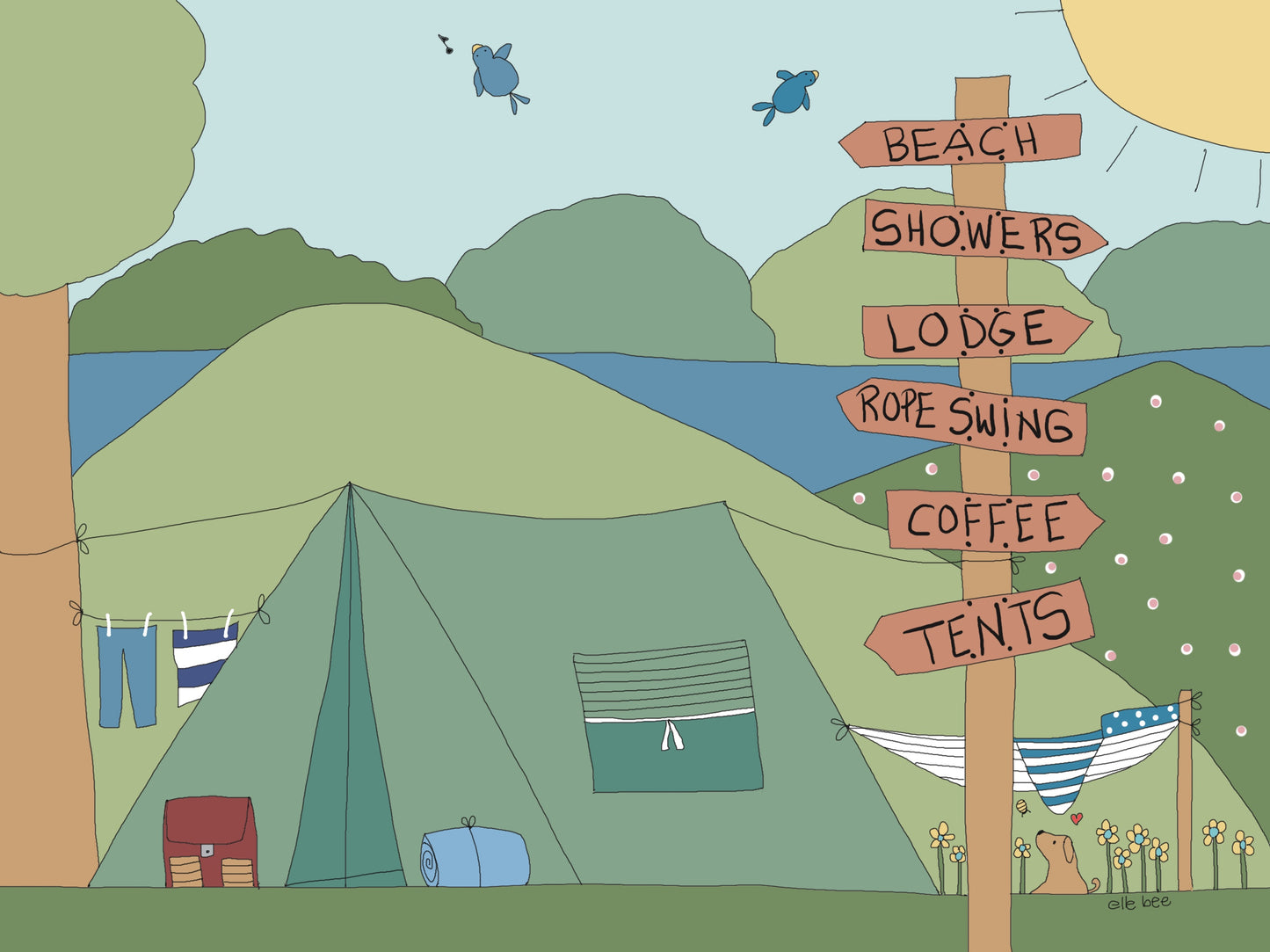 Greeting card "Camping"