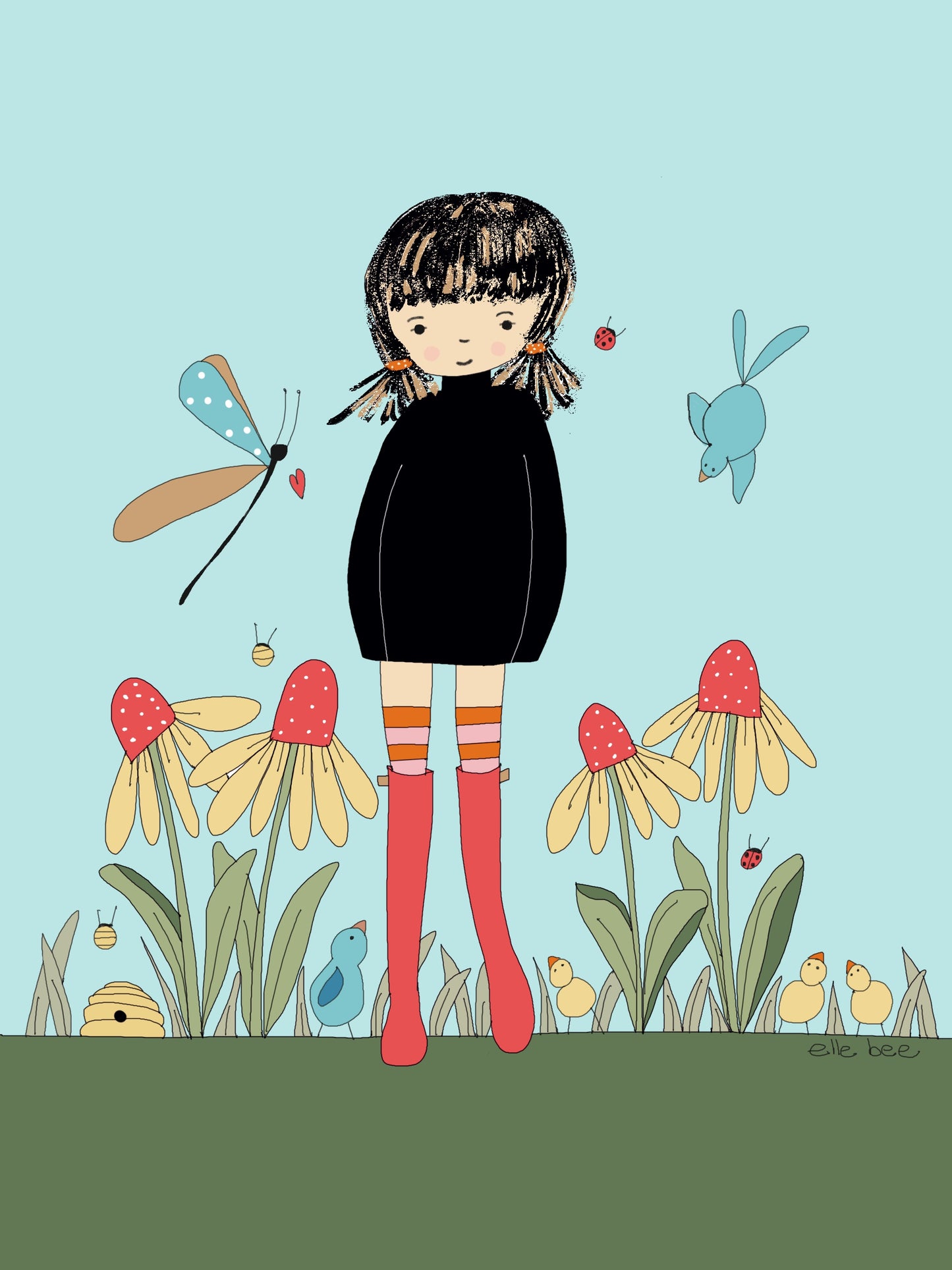 Greeting card "Cute red boots"