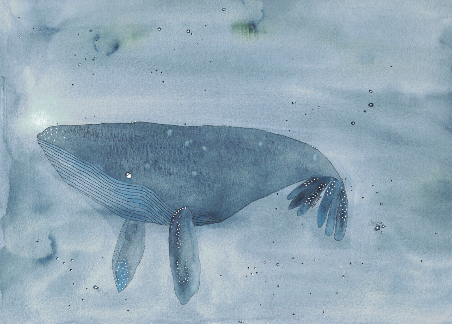 Greeting card "Into the blue"