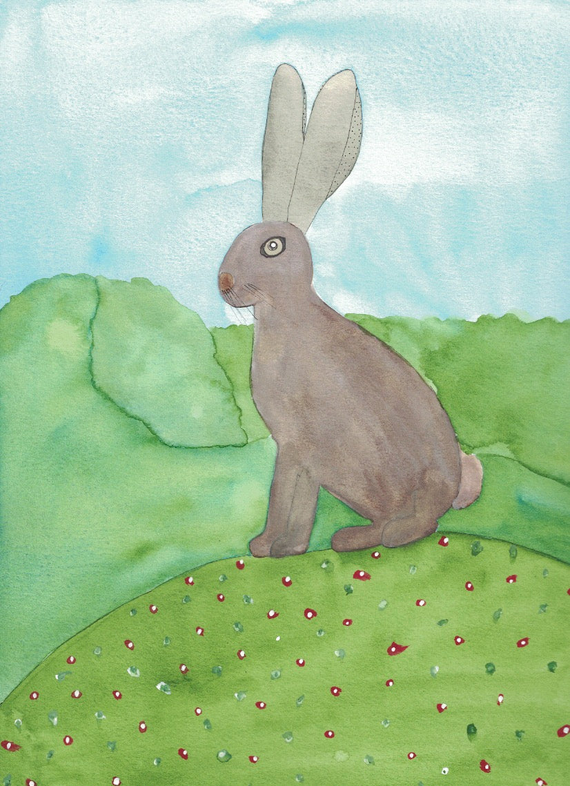 Greeting card "Jackrabbit Hill"