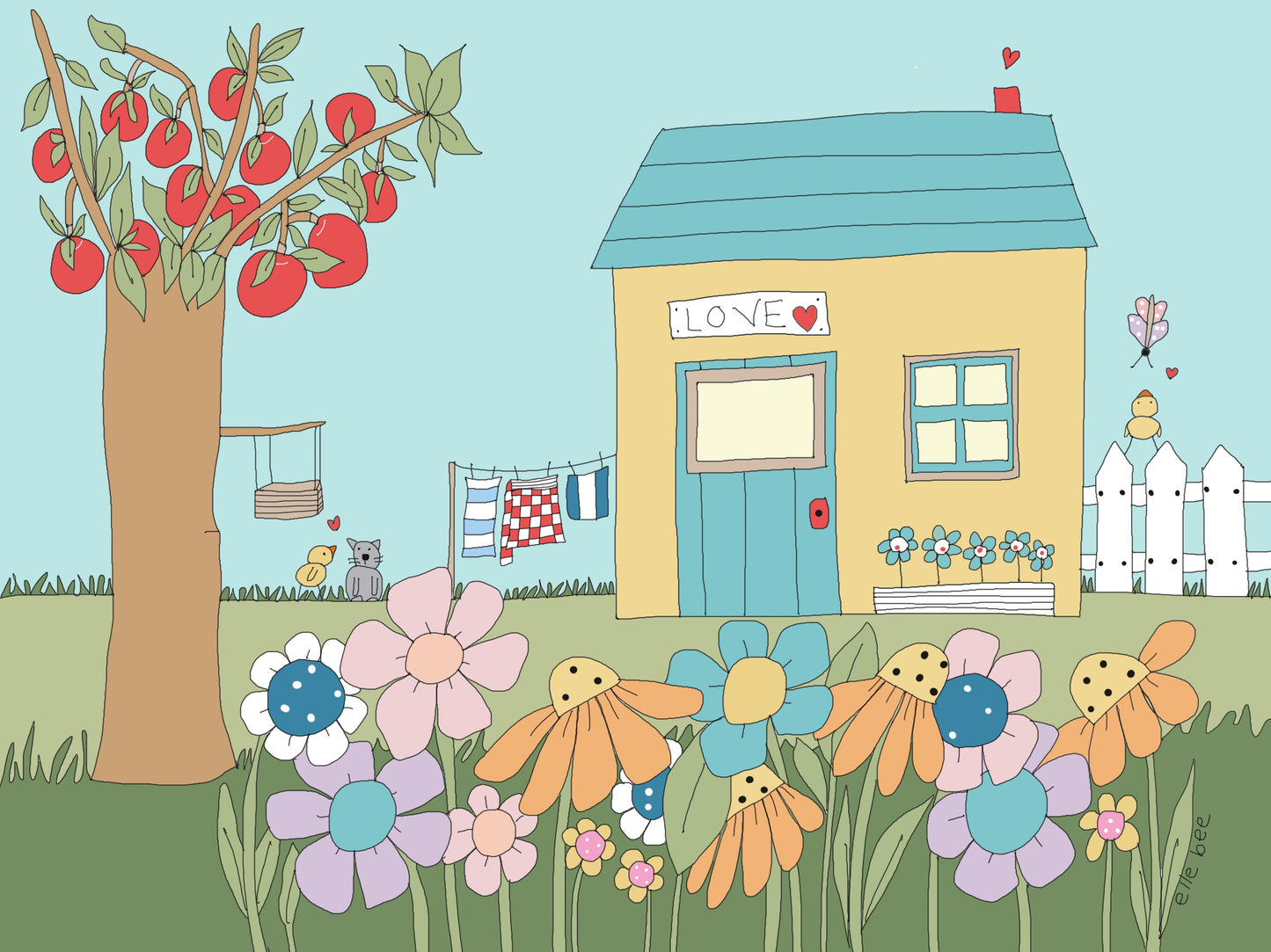 Greeting card "Love Cottage"