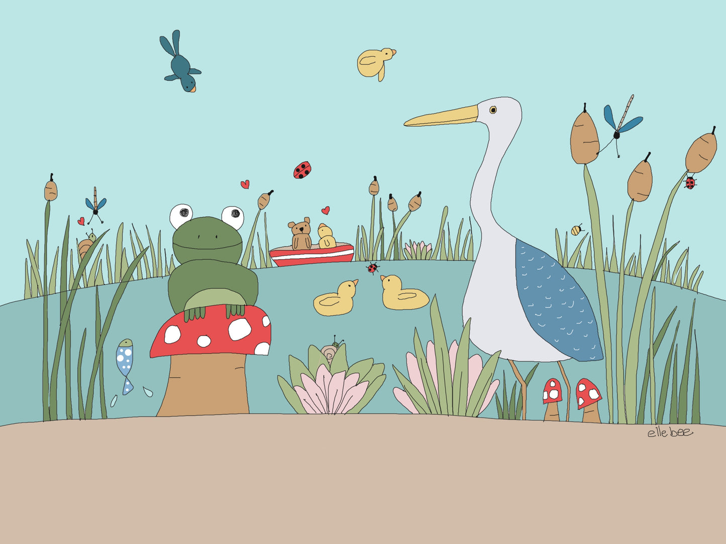 Greeting card "In The marsh"