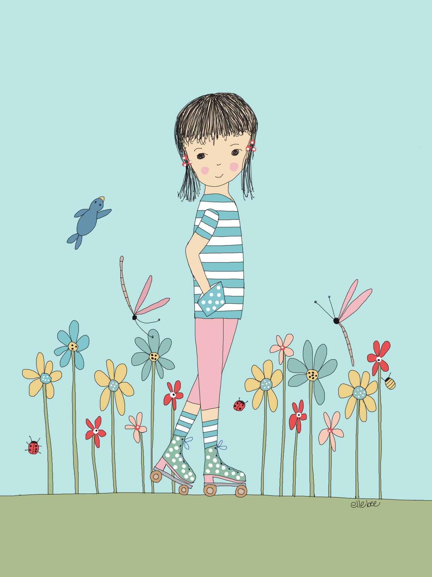Greeting card "New roller skates"