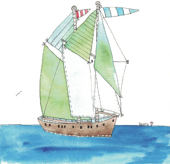 Greeting card "Sail away"