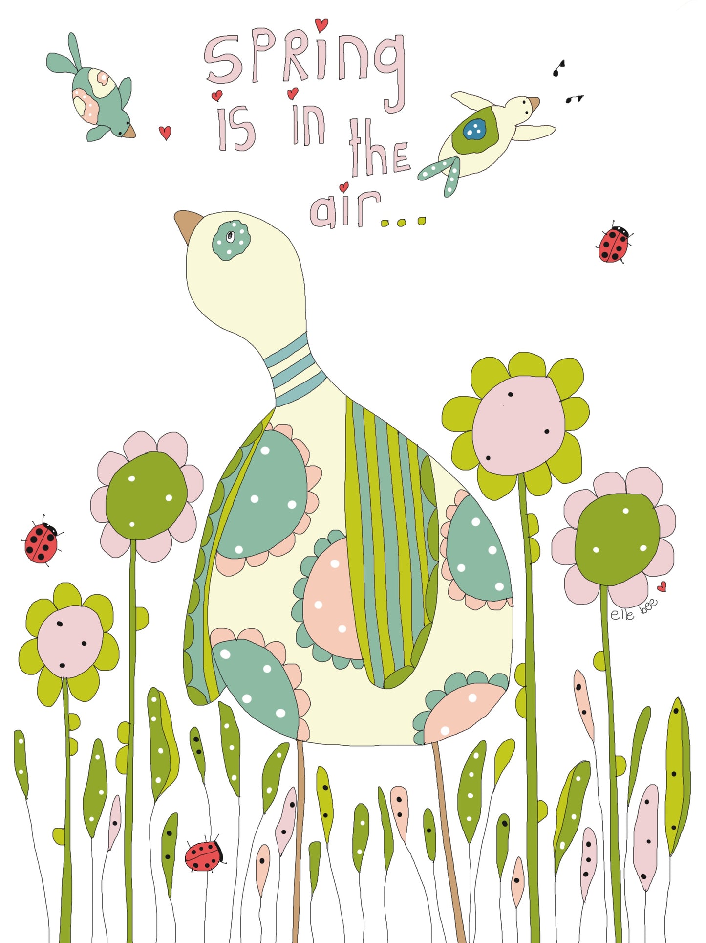 Greeting card "Spring is in the air"