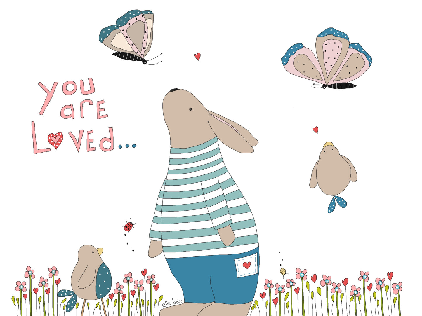 Greeting card "You are loved"