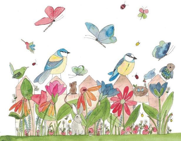 Handpainted, original art, birds, butterfl, nature, small businessies, flowers,