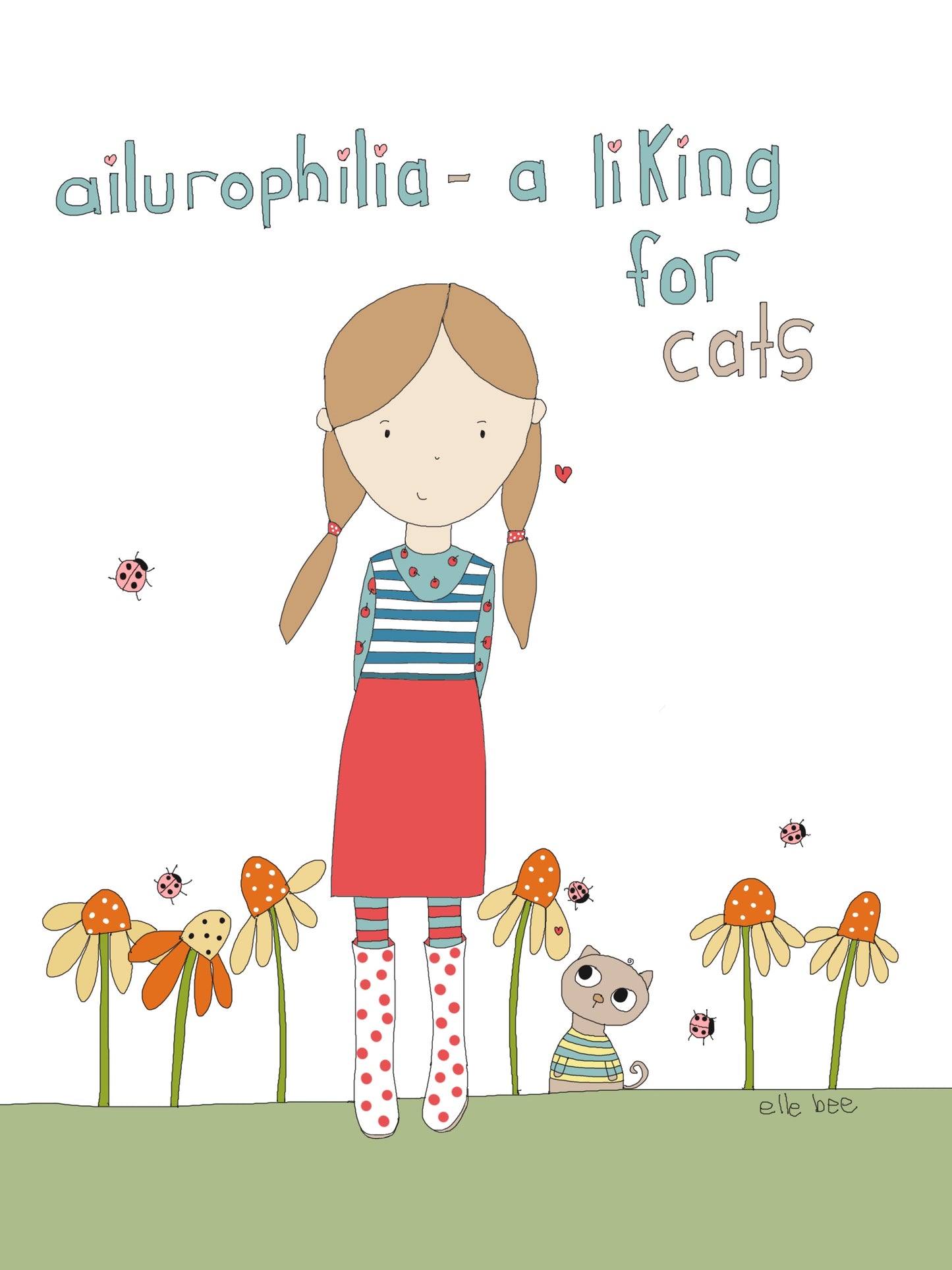 Greeting card “Liking for cats”