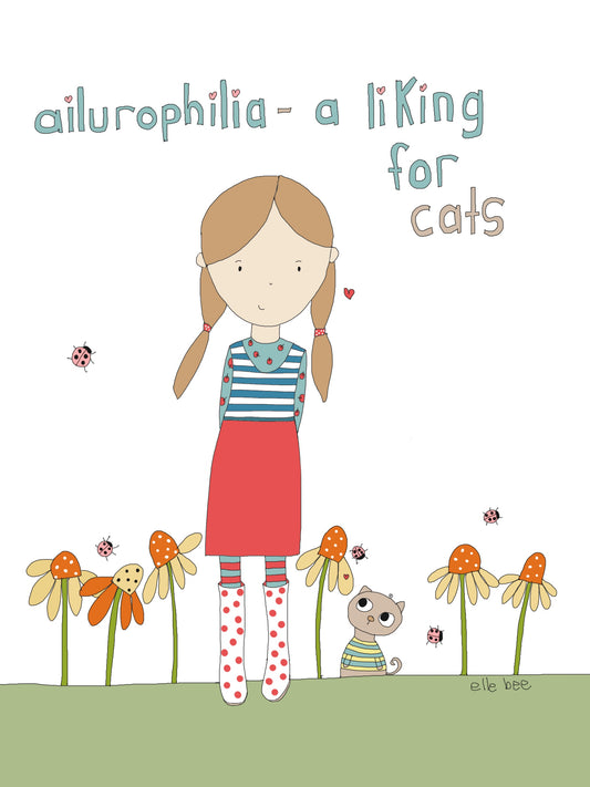 Greeting card “Liking for cats”