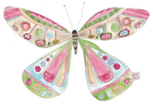 Blueberry Butterfly greeting card
