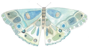 "Blue Tiger Moth" greeting card