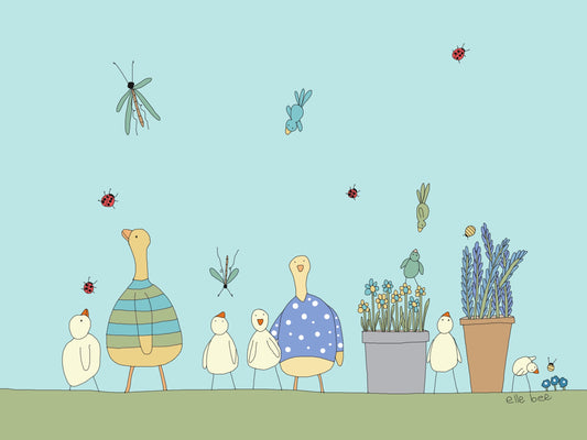 Greeting card "Duck Family”