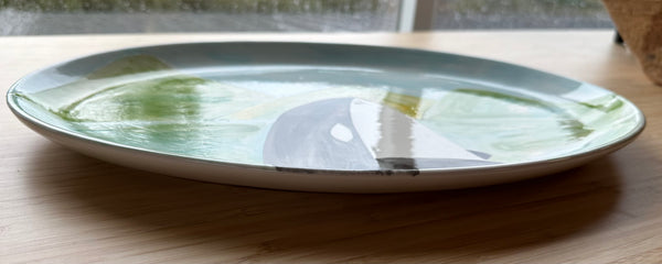 Orca in Salish Sea large Oval serving Platter