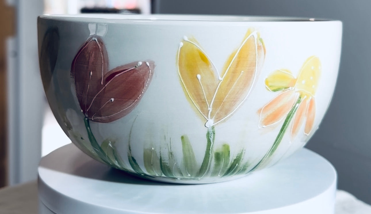 Bunny in the garden cereal bowl