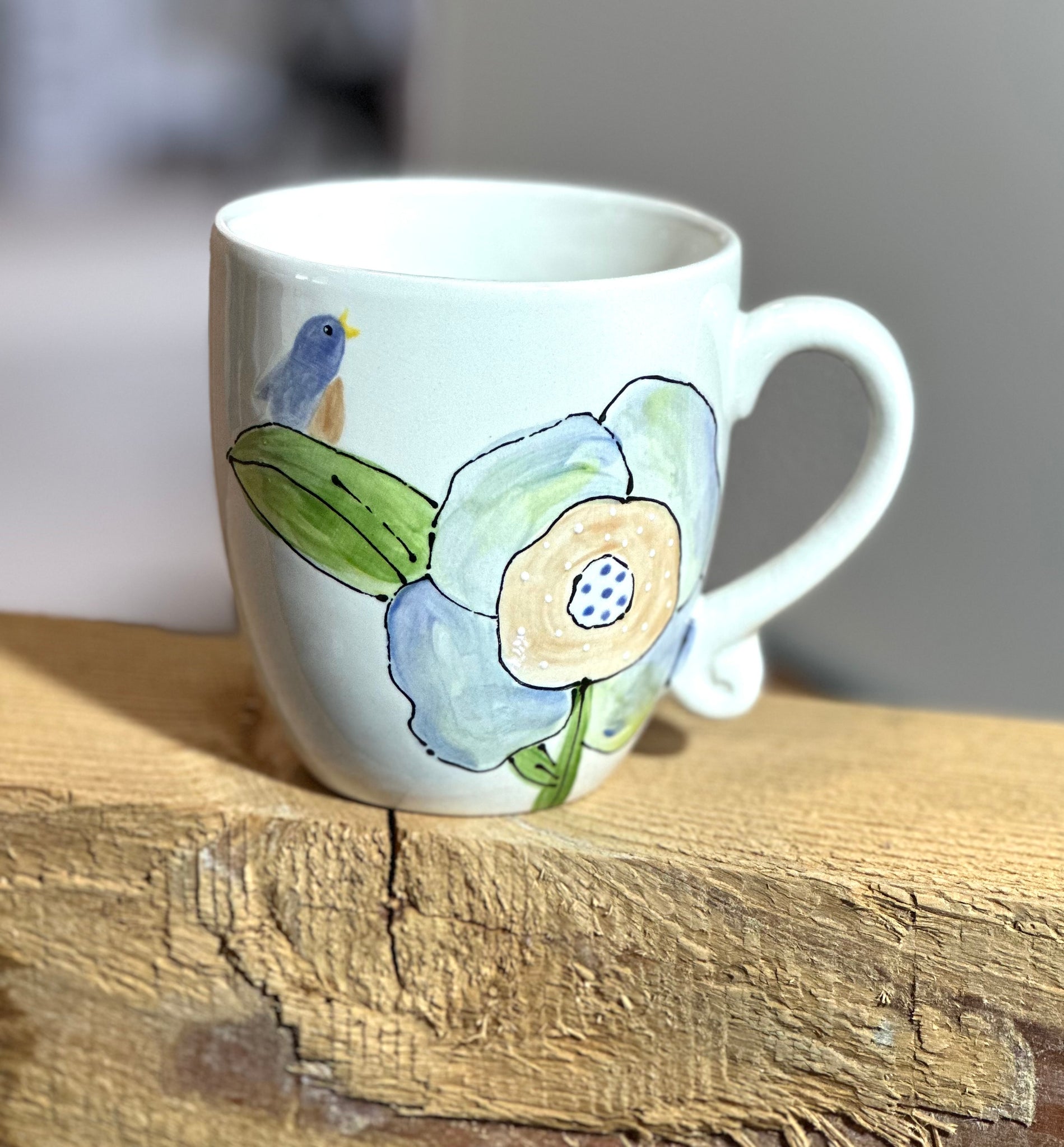 Hello Spring bird mug