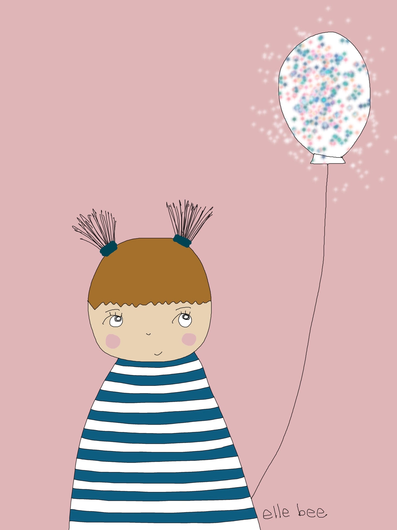“Sparkly Balloon” greeting card