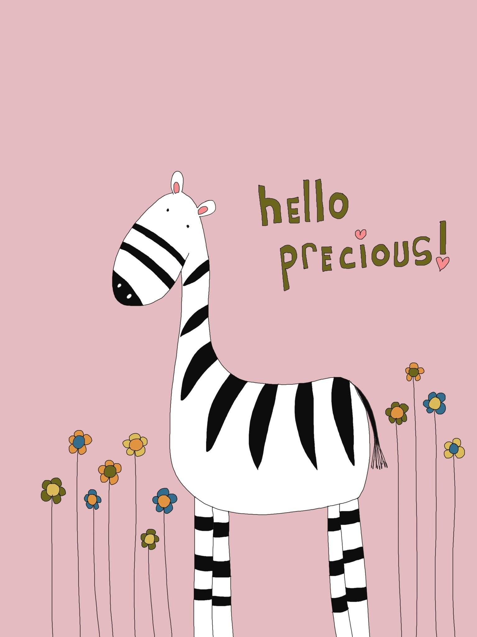 “Hello Precious!” greeting card newborn baby