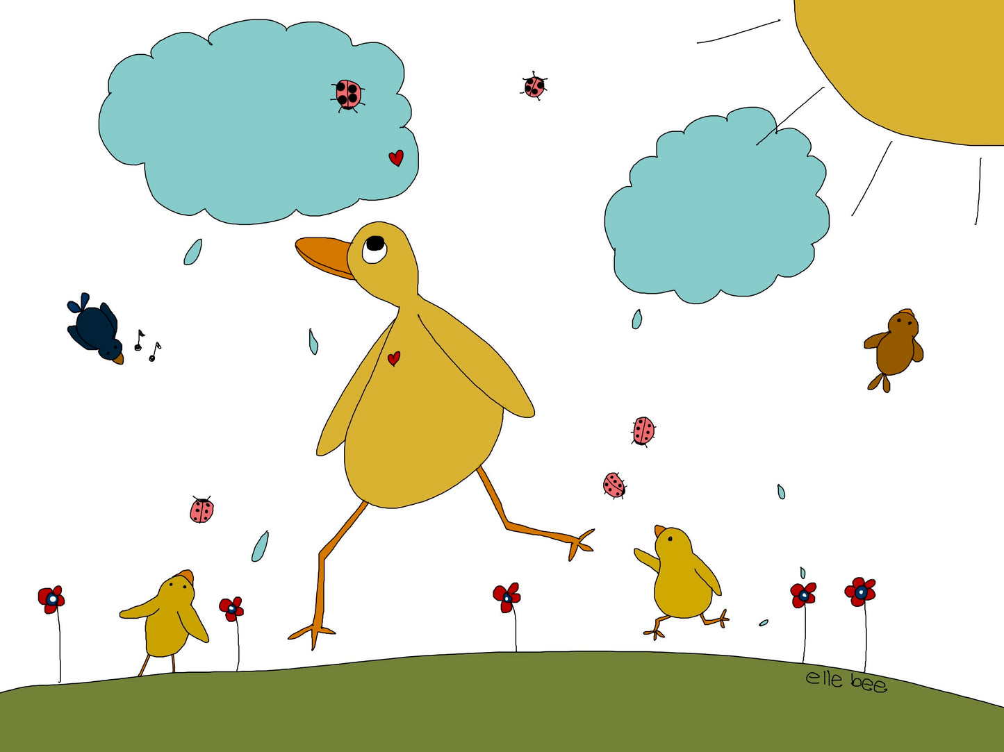 Bookplates - Set of 6 - Rainy Day