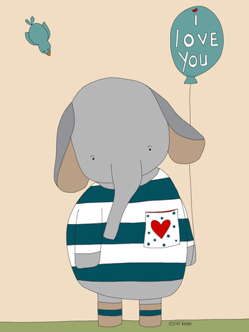 “I love you Elephant” greeting card