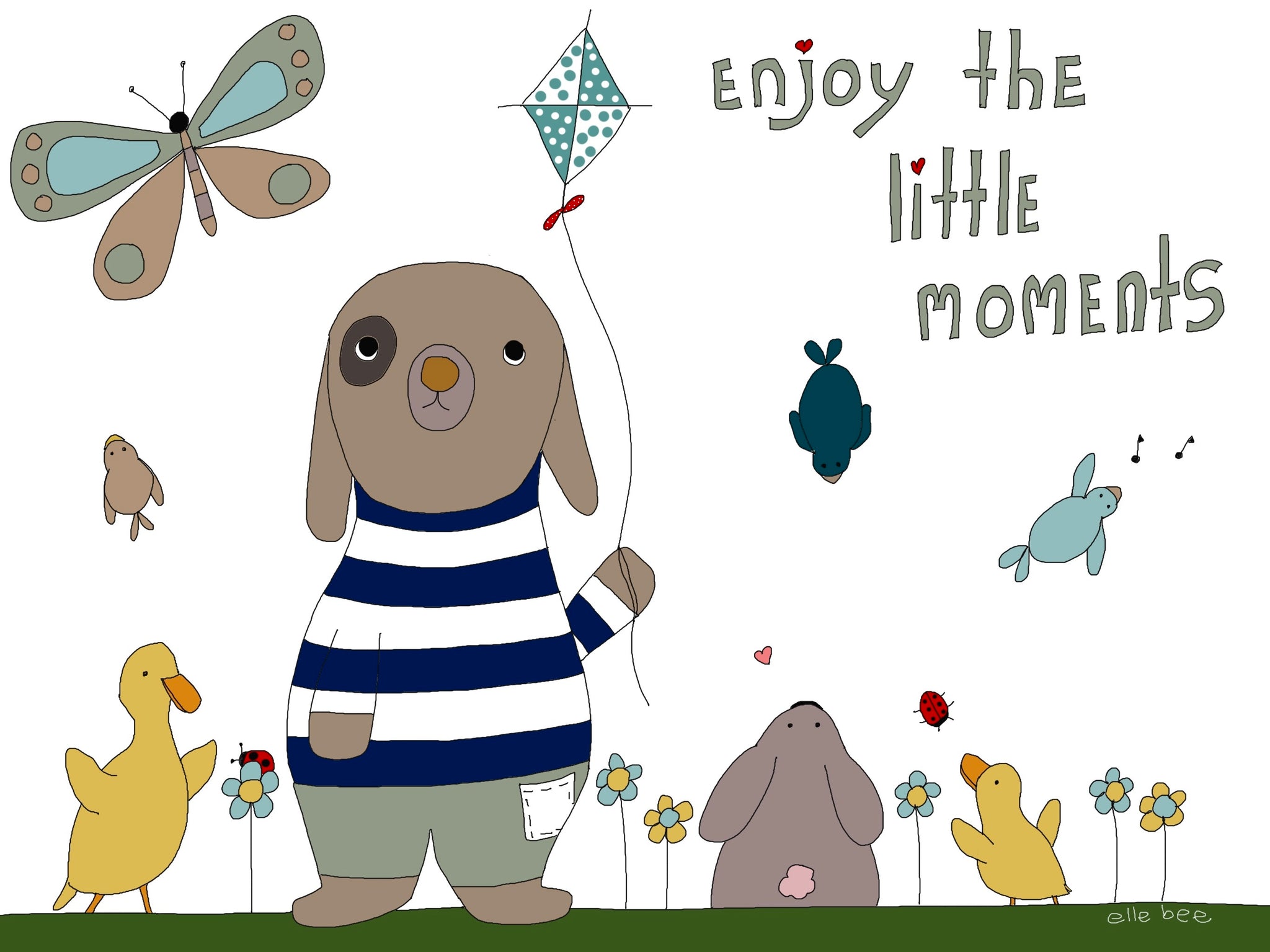 “Enjoy the little moments” greeting card