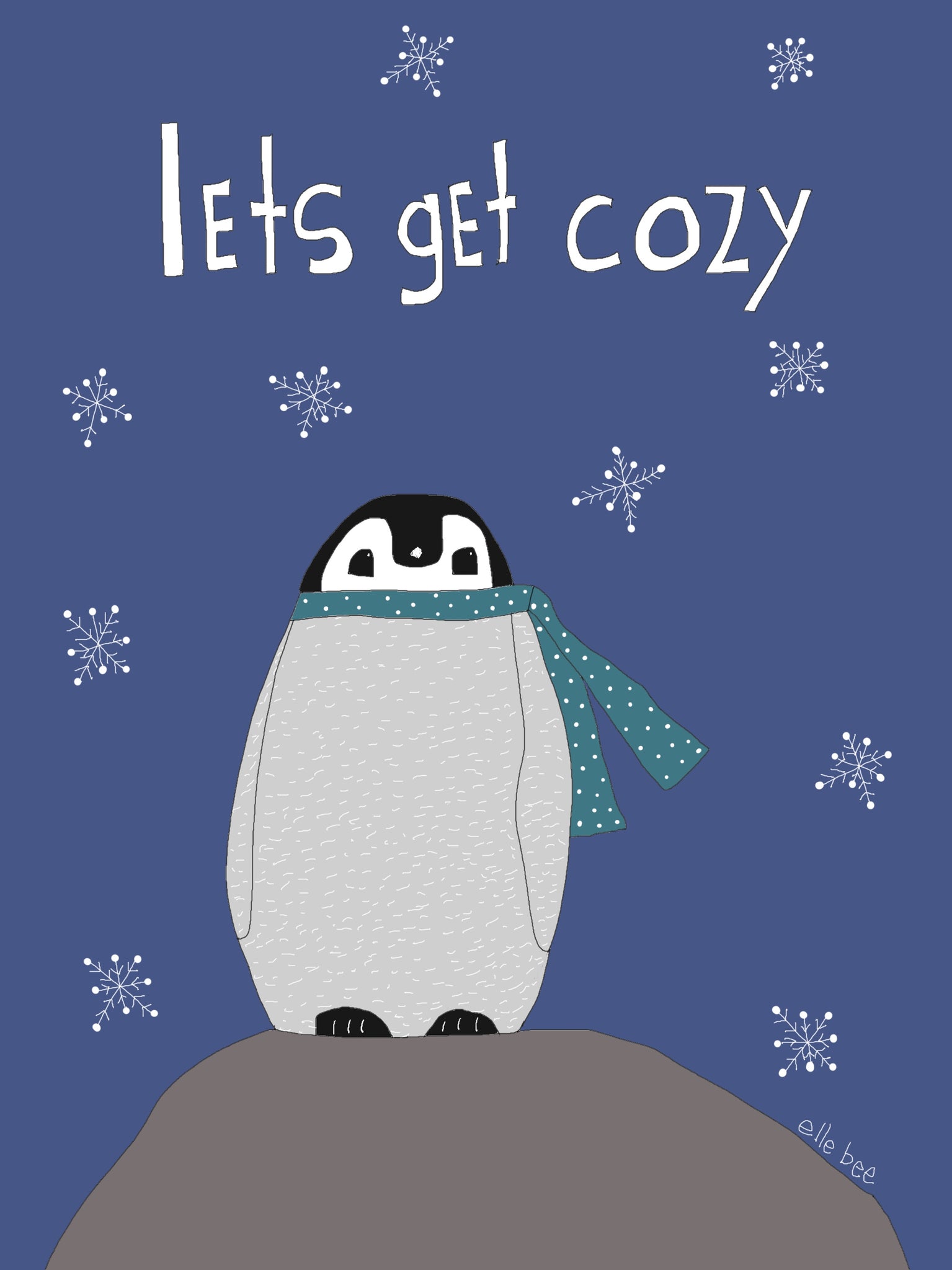 “Let’s Get Cozy” greeting card