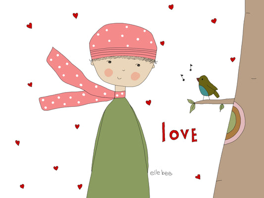 “Love hearts” greeting card