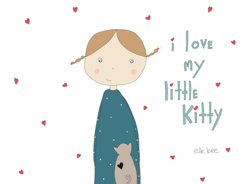 “I love my little kitty” greeting card