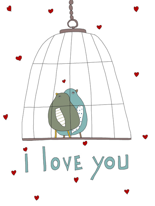 "I Love you” greeting card