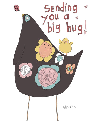 “Sending you a big hug” greeting card