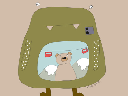 “Monster TV” greeting card