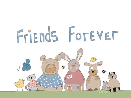 “Friends Forever” greeting card