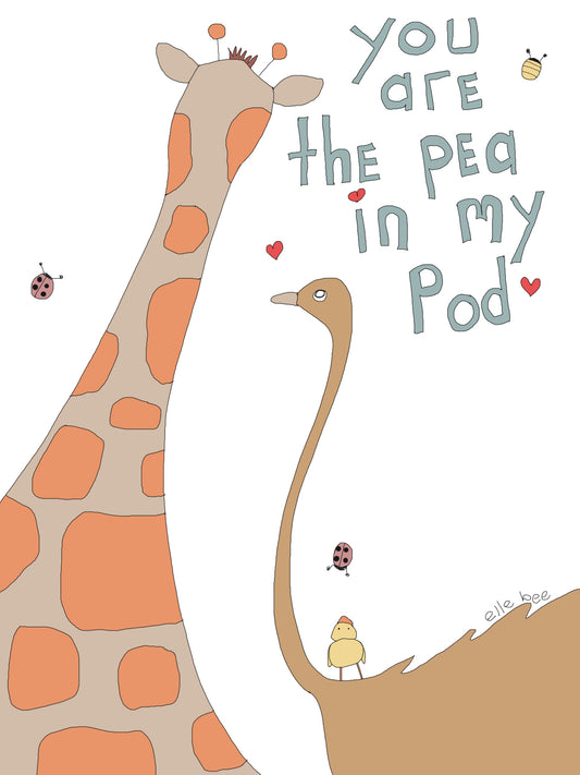 “You are the Pea in my Pod” greeting card