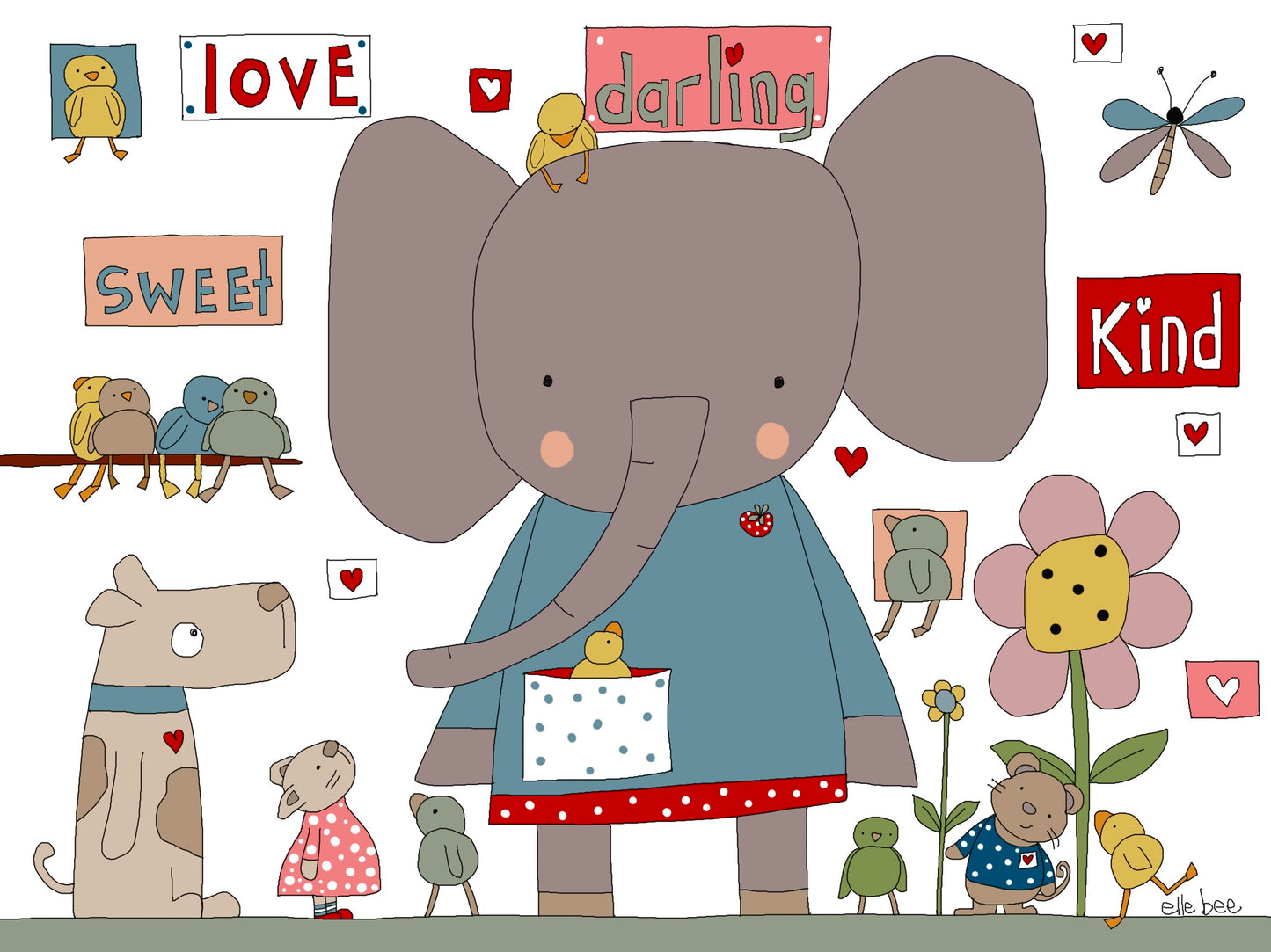 ‘Sweet darling” greeting card