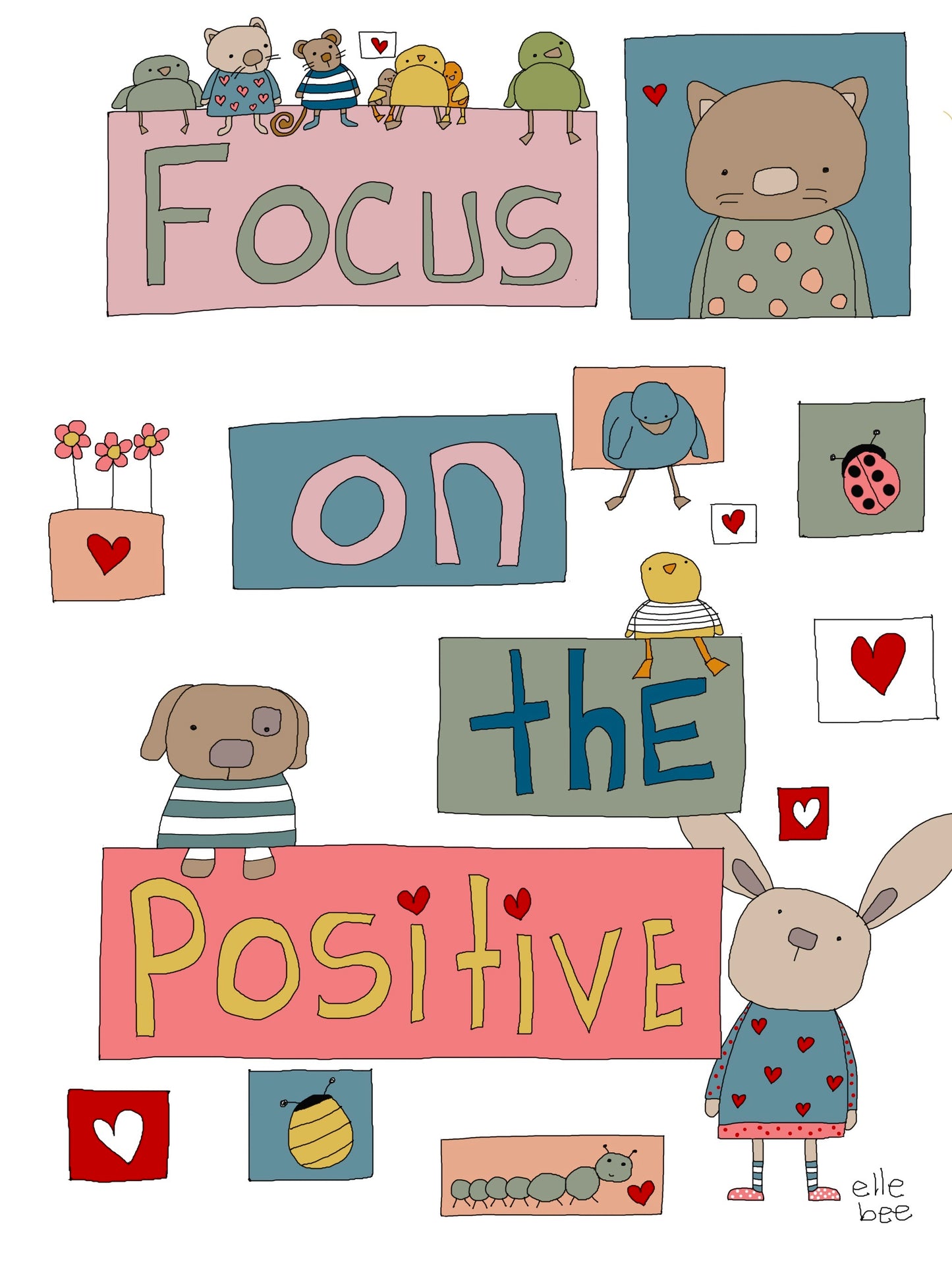 Focus on the positive” greeting card