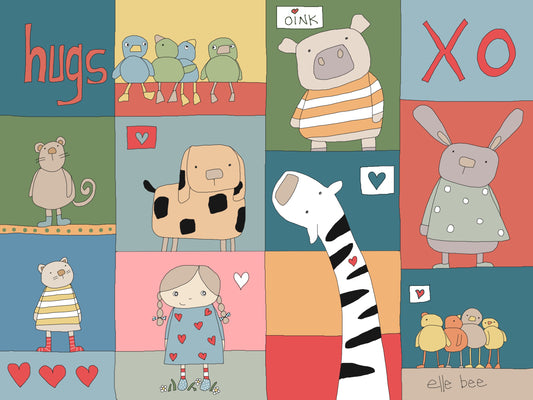 “Hugs & Kisses” greeting card