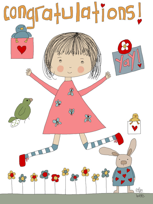 “Congratulations…yay!” greeting card