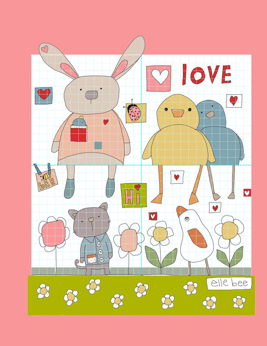 “Hi” greeting card