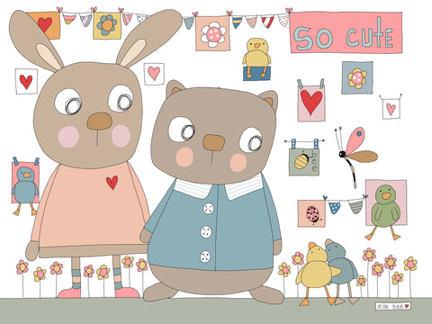 “So cute” greeting card