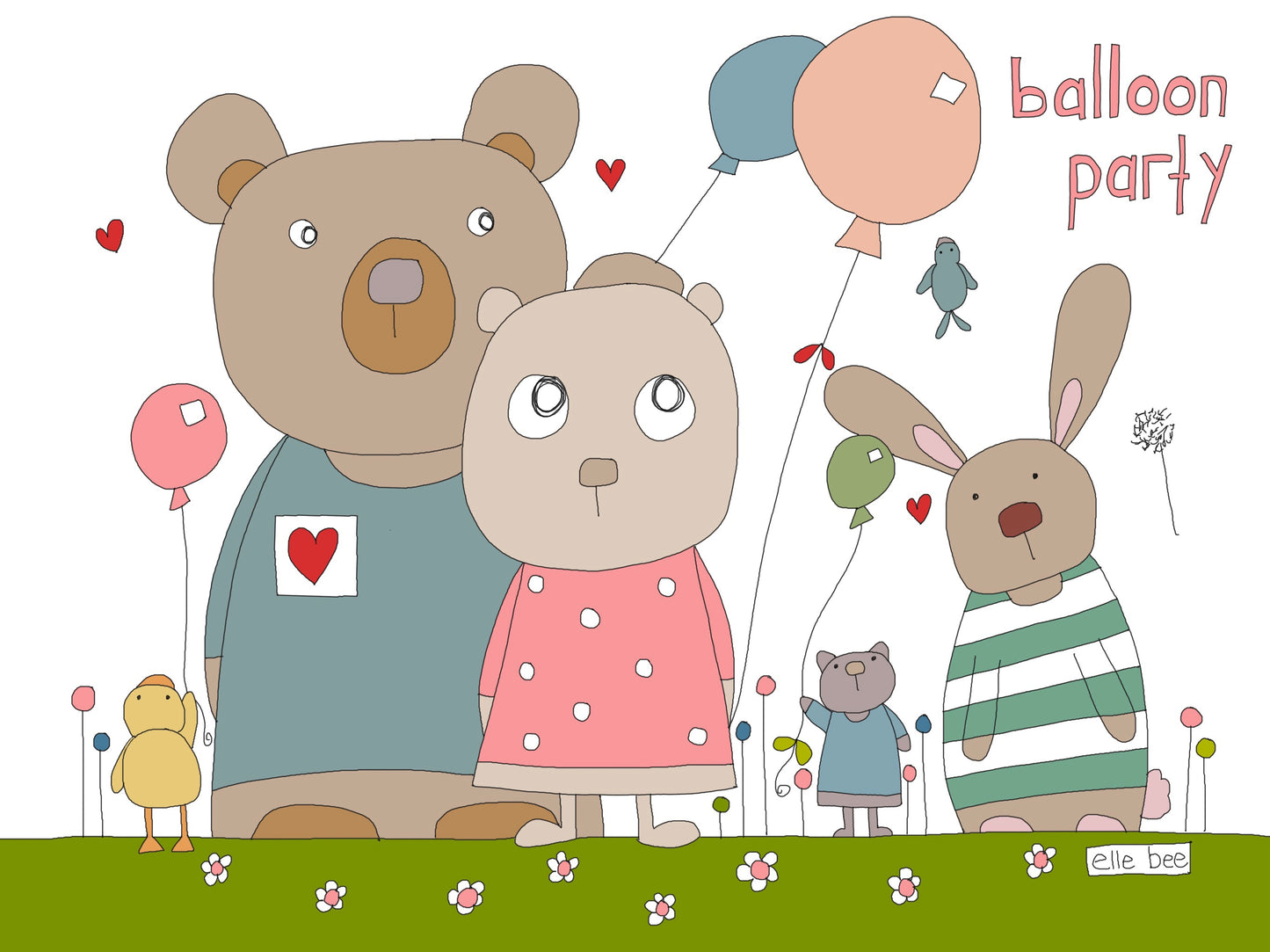 “Balloon party” greeting card