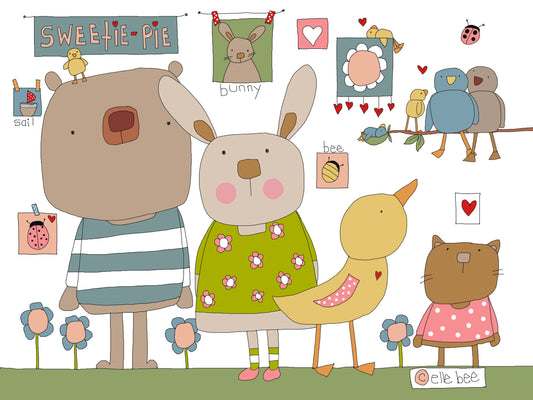 “‘Sweetie -pie bunny” greeting card