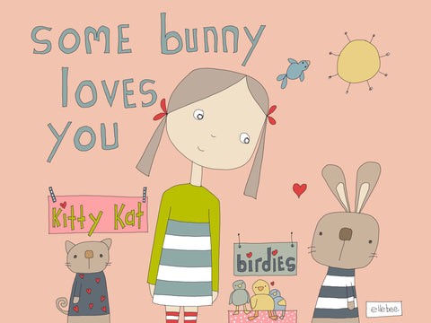 “Some bunny loves you” greeting card