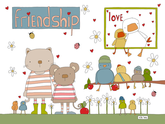 “Friendship & red apples” greeting card