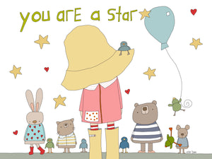 “YOU ARE A STAR” greeting card